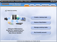 DriveHQ Online Backup Enterprise Edition screenshot